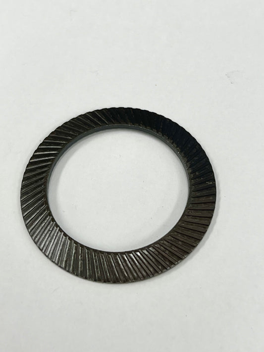 7/8" Serrated Belleville Lock Washer, Rib Spring Steel