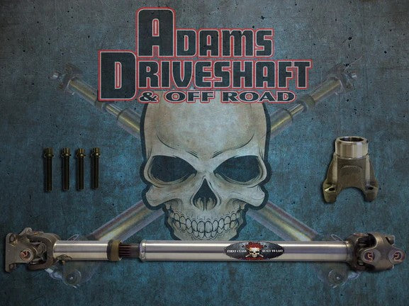 JK, Jeep Wrangler, FRONT, Rubicon or Non Rubicon, Adams Driveshaft, 1310 CV with solid U-Joints and OE Style Flange, Extreme Duty